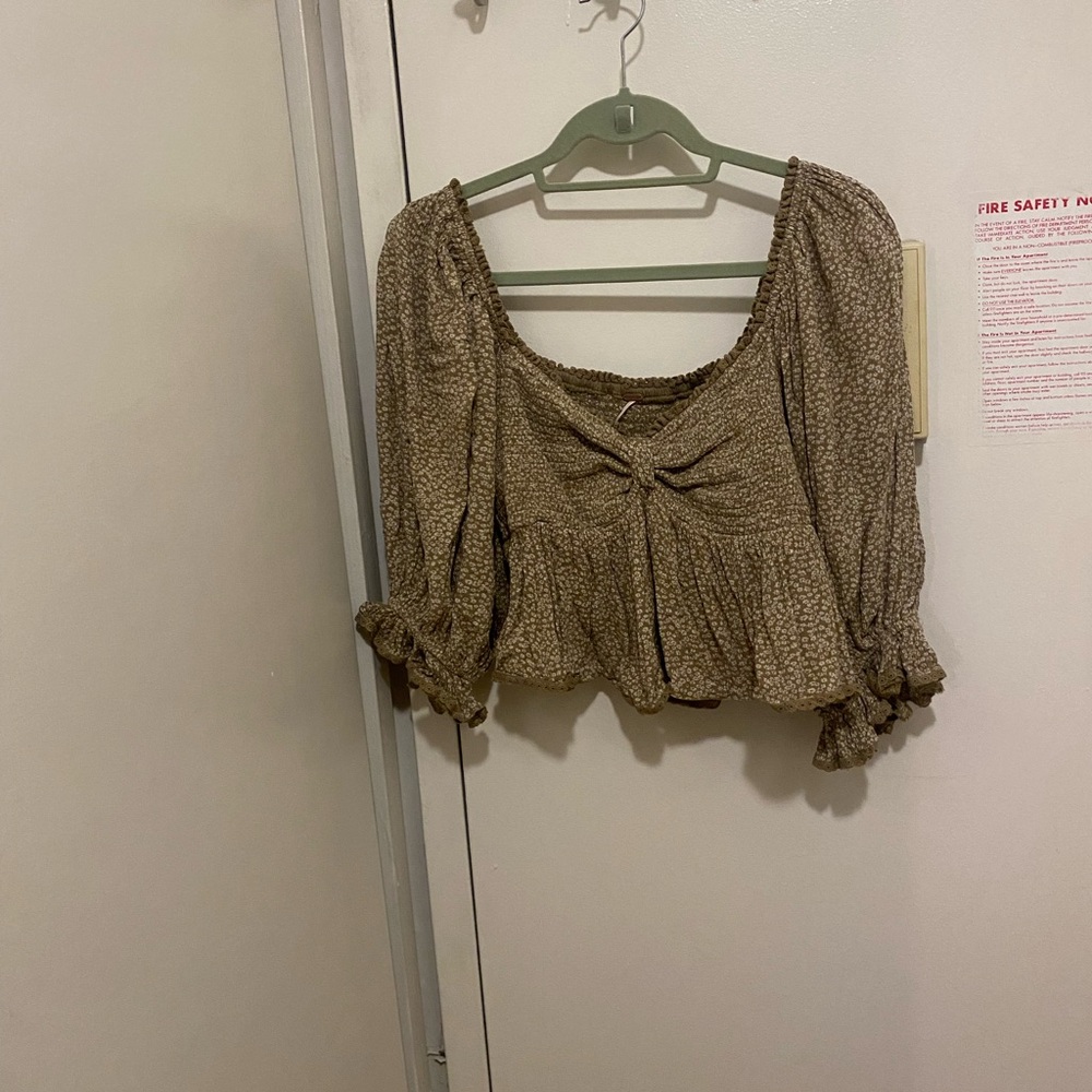 Free People Bohemian Floral Top